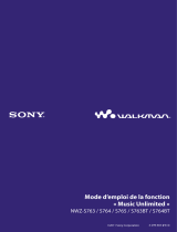 Sony NWZ-S765 Le manuel du propriétaire