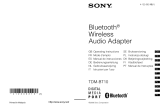 Sony TDM-BT10 Le manuel du propriétaire