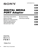 Sony DIGITAL MEDIA PORT TDM-iP10 Le manuel du propriétaire
