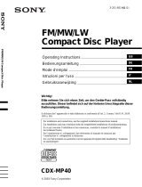 Sony CDX-MP40 Le manuel du propriétaire