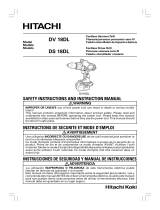 Hitachi DV18DLP4 - 18 Volt 1/2" Hammer Drill Manuel utilisateur
