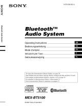 Sony BluetoothH MEX-BT5100 Le manuel du propriétaire