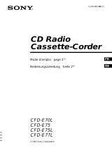 Sony CFD-E77L Le manuel du propriétaire