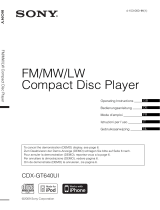 Sony CDX-GT640UI Le manuel du propriétaire