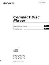 Sony CDP-CE375 Le manuel du propriétaire