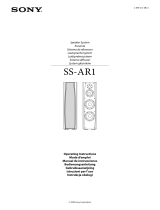 Sony SS-AR1 Le manuel du propriétaire