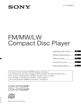 Sony CDX-GT252MP Le manuel du propriétaire
