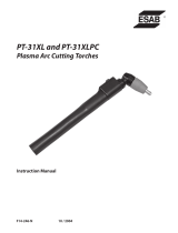 ESAB PT-31XL and PT-31XLPC Plasma Arc Cutting Torches Manuel utilisateur