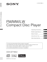 Sony cdx gt740ui Le manuel du propriétaire