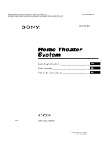 Sony HT-K250 Manuel utilisateur