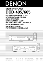 Denon DCD-685 Le manuel du propriétaire