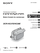 Sony DCR-HC27E Mode d'emploi