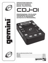 Gemini CD Player CDJ-01 Manuel utilisateur