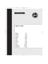 Hoover HDC 75 TEX Manuel utilisateur