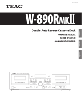 TEAC W-890RMKII Le manuel du propriétaire