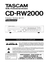 Tascam CD-RW2000 Le manuel du propriétaire