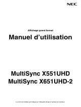 NEC MultiSync X551UHD Le manuel du propriétaire
