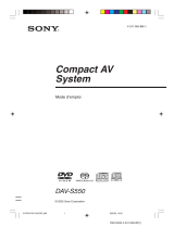 Sony dav-s 550 Le manuel du propriétaire