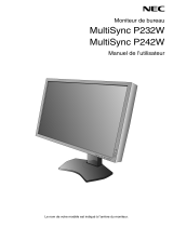 NEC MultiSync P232W Le manuel du propriétaire