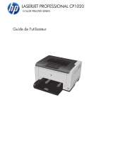 HP LaserJet Pro CP1025 Color Printer series Mode d'emploi