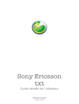 Sony ERICSSON TXT Le manuel du propriétaire