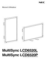 NEC MultiSync® LCD6520L Le manuel du propriétaire