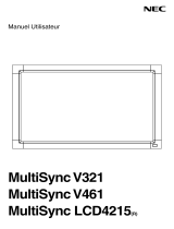 NEC MultiSync® V321 Le manuel du propriétaire