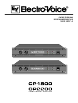 Electro-Voice Precision CP2200 Le manuel du propriétaire