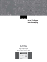 Rotel RSX-1067 Le manuel du propriétaire