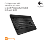 Logitech Wireless Illuminated Keyboard K800 Le manuel du propriétaire