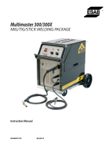 ESAB Multimaster 300/300X Mig/Tig/Stick Welding Package Manuel utilisateur
