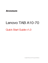 Lenovo TAB A10-70 Guide de démarrage rapide