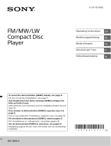 Sony WX-800UI Le manuel du propriétaire