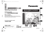 Panasonic DVDS422 Mode d'emploi