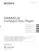 Sony CDX-GT31U Le manuel du propriétaire