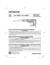 Hitachi DH 45ME Safety Instructions And Instruction Manual