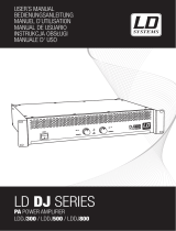 LD Systems DJ500 Power Amplifier 2 x 250 W 4 Ohms Manuel utilisateur