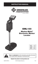Greenlee EML100 Marker-Mate Electronic Marker Locator Manuel utilisateur