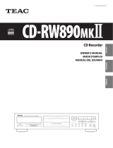 TEAC CD-RW890MKII Le manuel du propriétaire