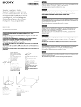 Sony BDV-EF220 Guide d'installation