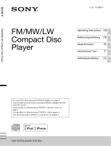 Sony CDX-GT574UI Le manuel du propriétaire