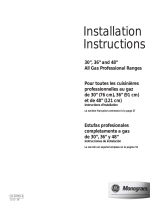 GE ZGP484NGRSS Guide d'installation