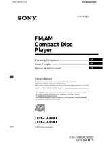 Sony CDX-CA860X Manuel utilisateur