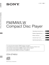 Sony CDX R53300 Le manuel du propriétaire