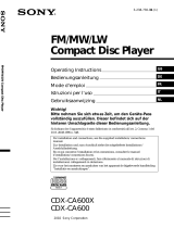 Sony CDX-CA600X Le manuel du propriétaire