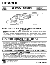 Hitachi G23SCY - 9 in. Anti-Vibration Angle Grinder Safety Instructions