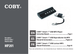 Coby MP-201 2GB Manuel utilisateur