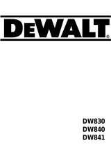 DeWalt DW841 Manuel utilisateur