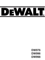 DeWalt DW996 Le manuel du propriétaire