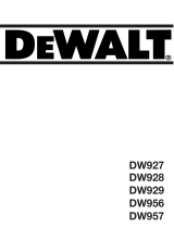 DeWalt DW929 Manuel utilisateur